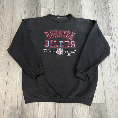 Vintage 90s Houston Oilers NFL Crewneck Sweatshirt Size XL PRO LINE Cover