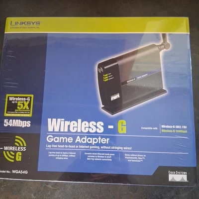 Linksys WGA54G Wireless-G Game Adapter - NEW & FACTORY SEALED - Image 1 of 4