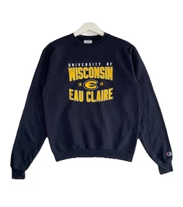 Champion University of Wisconsin Eau Claire Blugolds Sweatshirt Herren S Navy USA - Bild 1 von 9