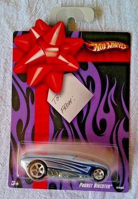 Tarjeta de regalo Hot Wheels 2007 bolsillo bikester azul con jinetes reales - azul - sin usar - Navidad Foto 1 de 4