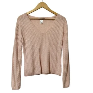 Esperanto Pullover Zopfmuster 100% Kaschmir Gr. S rosa weich Mädchen Academia Preppy - Bild 1 von 4