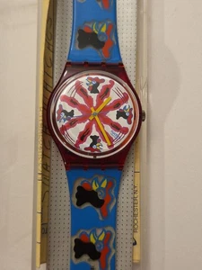 NEU Swatch Uhr CHICCHIRICHI GR112 mit Etui und Papieren 1992 von Massimo Giacon - Bild 1 von 15