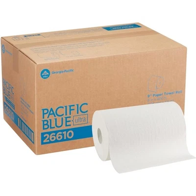 Embossed 9" Paper Towel Rolls, 6-Pack – Soft & Absorbent for High Traffic Areas - Image 1 of 4
