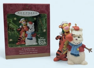 Snowman Winnie The Pooh A Familiar Face 2001 Hallmark Christmas Tree Ornament - Picture 1 of 3