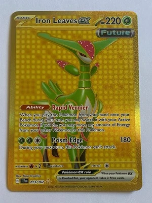 Pokémon SV05 Temporal Forces Secret Holo Rare Iron Leaves EX 213/162 - Image 1 of 2