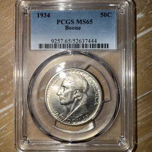 1934 Daniel Boone Commemorative Half Dollar - PCGS MS65 - Picture 1 of 4