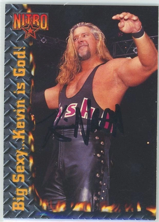 KEVIN NASH 1999 TOPPS WCW NWO NITRO SIGNED AUTOGRAPHED CARD AUTO WWE TNA - Image 1 of 1