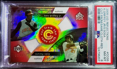 2005 Upper Deck Reflections Cut From The Same Cloth Griffey Jr./Sosa CC-G5 PSA8 - Image 1 of 2
