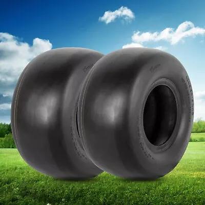 Set Of 2 13x6.50-6 Lawn Mower Tires 4Ply 13x6.50x6 Garden Tractor Tubeless Tyres - Image 1 of 4