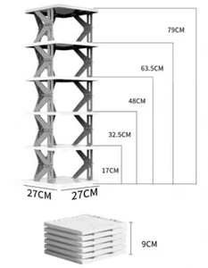 No-Assembly 6-Tier Shoe Rack Organizer - Picture 1 of 4