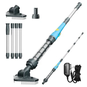 Cordless Handheld Pool Cleaner Rechargeable Pool Vacuum with Telescopic Pole - Picture 1 of 7