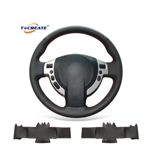 Black PU Leather Steering Wheel Cover for Nissan Rogue Sentra 2008-2012 #Q007 - Picture 1 of 10
