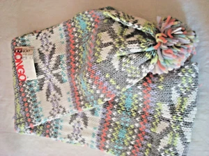 Bufanda de invierno para damas talla única Bongo gris pompón nueva con etiquetas - Imagen 1 de 2