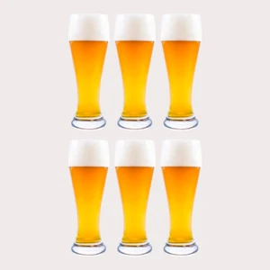 6x Weizenbiergläser Plastik/Kunststoff (6 Stück 0,5Liter) Bruchsicher /Mehrweg - Bild 1 von 5