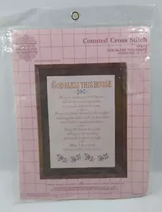 Hallmark Karten Janlynn Gott segne dieses Haus Kreuzstich von Gloria & Pat 1986 - Bild 1 von 5