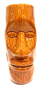Vintage Tiki Mug Brown Glossy Ceramic DW128 - Picture 1 of 7