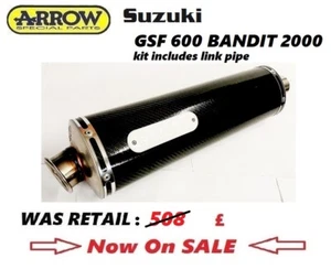 SUZUKI GSF 600 BANDIT 00 2000 EXHAUST SLIP ON ARROW CARBON SILENCER - Picture 1 of 4