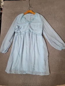 JASAMBAC Women’s Dress Light Blue V-Neck 2XL - Picture 1 of 12