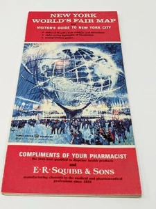 New York World's Fair Map & Visitor Guide From Your Pharmacist E.R Squibb & Sons - Picture 1 of 5