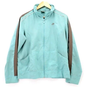 Vintage NIKE Track Jacket Womens Light Green Full Zip Retro Size Large Y2K - Picture 1 of 9