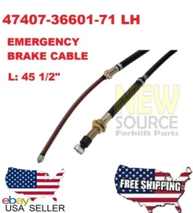 47407-36601-71 CABLE FRENO EMERGENCIA CARRETILLA ELEVADORA TOYOTA 45,5" LARGO LH SERIE 8 - Imagen 1 de 3