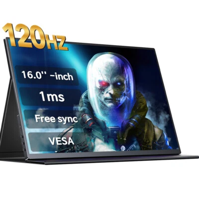 UPERFECT 120Hz Gaming Monitor 16" Portable Monitor HDMI USB-C for PC Laptop - Image 1 of 4