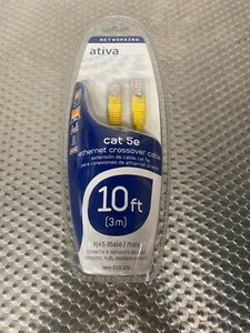 Ativa Cat 5e Cavo Patch Crossover, 10 Piedi, Giallo (833-370) - Foto 1 di 3