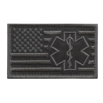 Patch berretto chiusura tocco americano blackout stella della vita bandiera USA MED EMS - Immagine 1 di 2