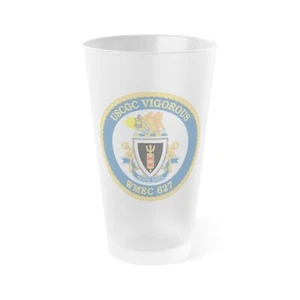 USCGC Vigorous WMEC 627 (U.S. Coast Guard) Frosted Pint Glass 16oz - Picture 1 of 5