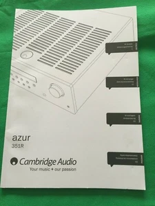 Cambridge Audio Azur 351R Manuale Istruzioni EU - Foto 1 di 2