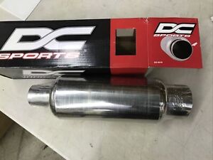 DC Sports EX-5016 Performance Bolt-On Resonated Exhaust Muffler 2.25" Inlet