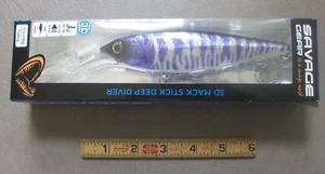 Savage Gear 3D Mack Stick Deep Diver 155mm 60g Floating Purple Tiger Lure - Picture 1 of 2