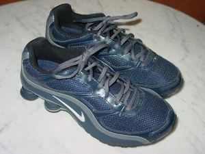 2009 Nike Shox Turbo 9 Midnight Navy/Dark Grey 366793-411 Shoes! Size 7Y - Picture 1 of 13