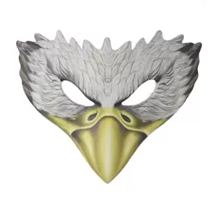 Adult Foam Realistic Printed American Bald Eagle Costume Mask Accessory - Picture 1 of 6