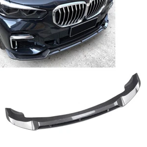 Front Bumper Spoiler Lip Fit BMW X5 G05 M Sport 2019-2022 Carbon Fiber Black - Bild 1 von 8