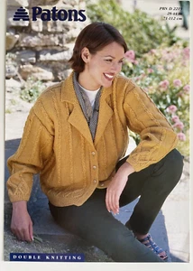 Cárdigan estampado cable damas PATRÓN TEJIDO Chaqueta con cuello Patones 2219 - Imagen 1 de 8