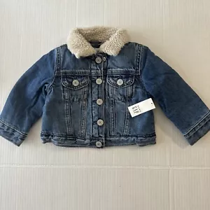 Baby Gap Jacket Girls ,Disney Minnie Mouse embroidery• Sherpa• Size 18/24 Months - Picture 1 of 11