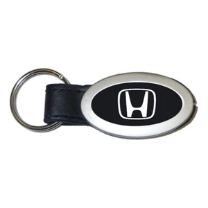 Llavero ovalado de cuero negro con logotipo H para Honda - AUGDP0800-01 - Imagen 1 de 2