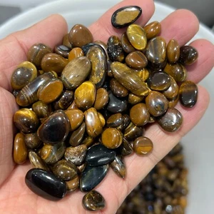 100 g Hermoso Cristal de Ojo de Tigre Caído a Granel Piedra Pulida Reiki Curación - Imagen 1 de 5