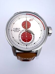 Invicta S1 Rally GMT 48MM Men's watch, Beautiful white dial with red subdials!!!