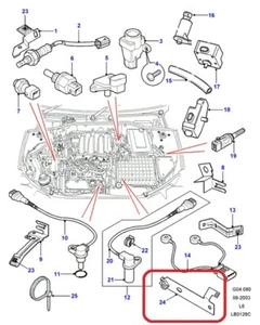 ( 1 ) GENUINE LAND ROVER MAU000210 BRACKET-Oxygen Sensor 1996-2006 Freelander - Bild 1 von 3