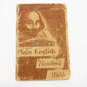 Vintage Plain English Handbook by Walsh 1945 A Complete Guide to Correctness - Bild 1 von 7