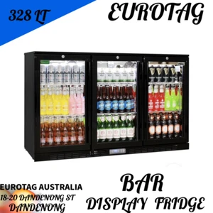 🔥 Sale EUROTAG 328LT COMMERCIAL 3 DOOR UNDER BENCH BACK BAR DISPLAY FRIDGE❄️ - Picture 1 of 3