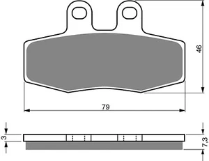 Brake Disc Pads Front Goldfren For Aprilia NA 850 Mana 2008 - Picture 1 of 2