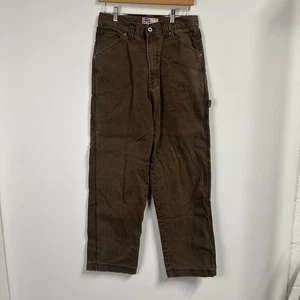 Y2K Old Navy Wide Leg Cargo Pants Dark Brown Skater Skate Mens 30x32 - Picture 1 of 7