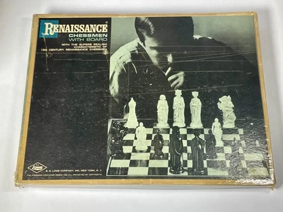 Ренессанс шахматный набор и игровая доска ES Lowe, винтажный, 1959 - Изображение 1 из 4