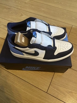 Nike Air Jordan 1 Low OG Retro Obsidian UNC - UK 11.5 US 12.5 Blue White Sail - image 1 of 4
