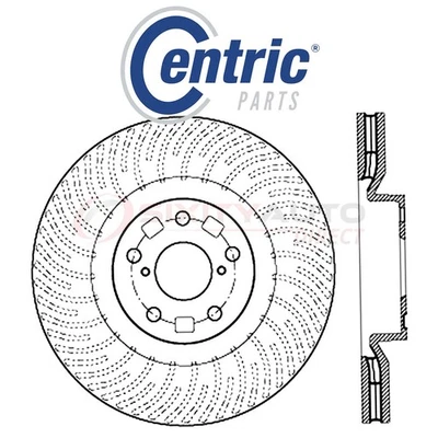 Centric Disc Brake Rotor for 2013-2018 Lexus GS350 3.5L V6 - Kit Set Braking dc Foto 1 de 4