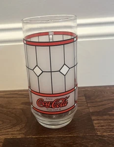 Coca-Cola estilo Tiffany vidrieras vidrio para beber 16 oz - Imagen 1 de 1