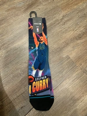 Stance Stephen Curry Golden State Warriors NBA Fast Break Socks Mens Sz L 9-13 - Image 1 of 4